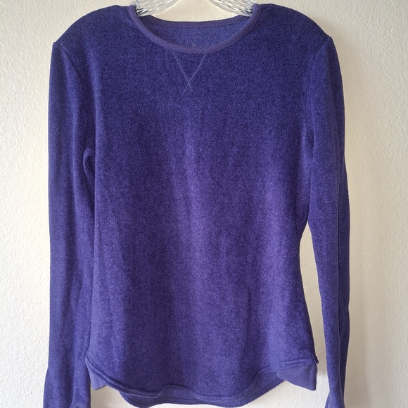 Cuddle Duds Warm Layer Fleece Long Sleeve Thumb Holes Purple XS - Picture 2 of 10
